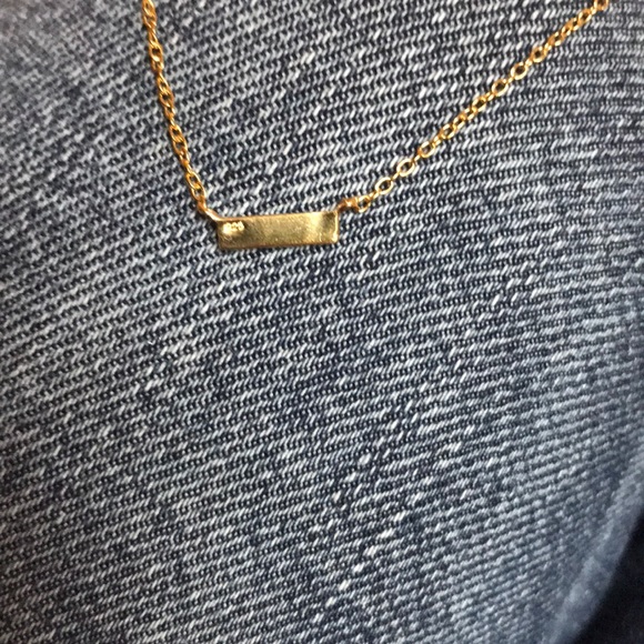 Bar Necklace Vermeil 925 sterling silver Necklace - Picture 6 of 7